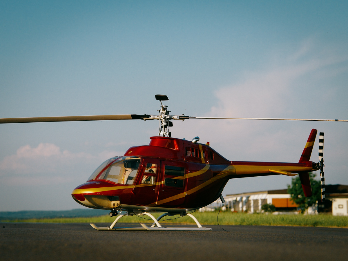 Ein Modell Hubschrauber