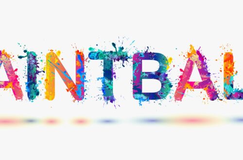 Bunter Schriftzug Paintball als Grafikmotiv | EMF200